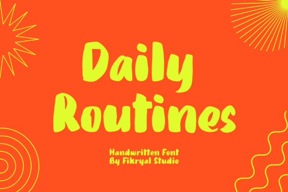 Daily Routines: A Handwritten Display Font for Elegant Branding