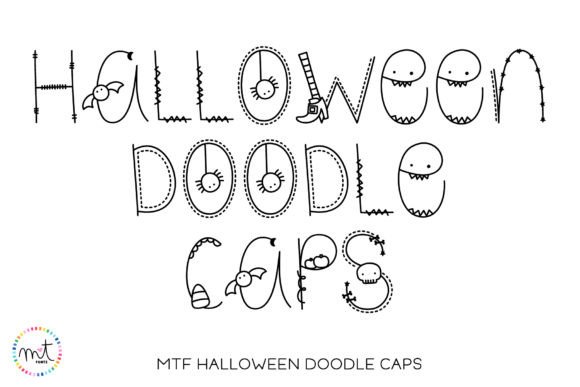 Halloween Doodle Caps: A Spooky Display Font for Digital Brands