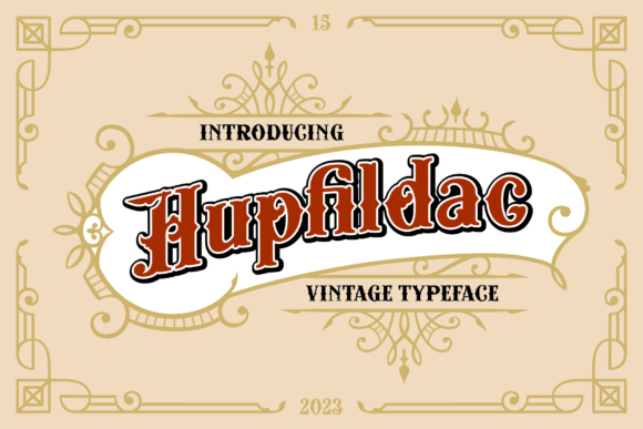 Hupfildac: A Vintage Display Font for Standout Branding