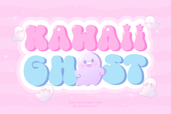 Kawaii Ghost: A Groovy Retro Typeface for Playful Branding