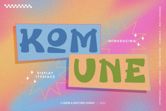Komune: The Whimsical Display Font for Modern Editorial Design