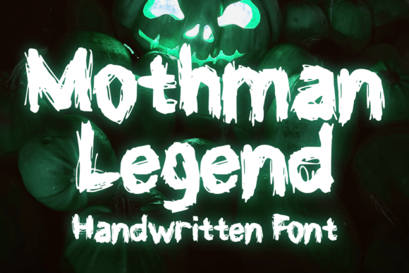 Mothman Legend: The Spooky Display Font for 90s Horror Branding