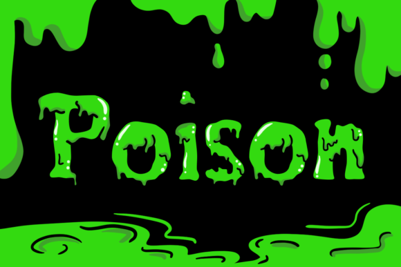 Poison Display Font for Spooky Web Design and Digital Branding