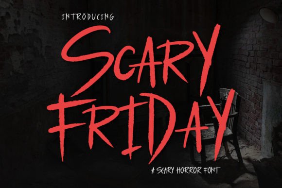Scary Friday: A Modern Horror Display Font for Bold Branding
