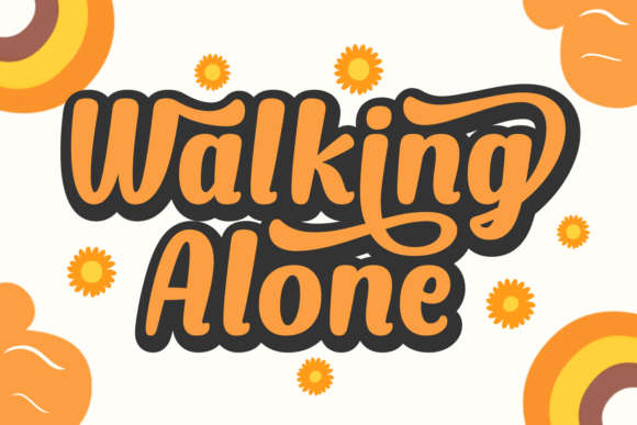 Walking Alone: A Bold Display Font for Handmade Creators